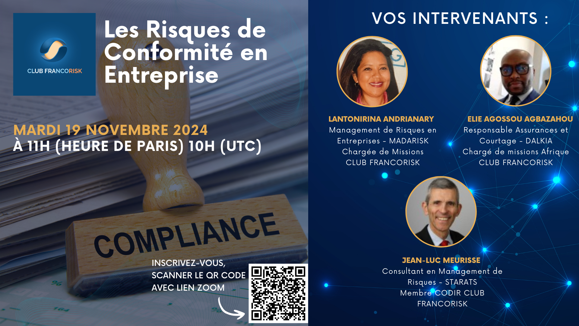 Webinaire sur les risques de conformité en entreprise