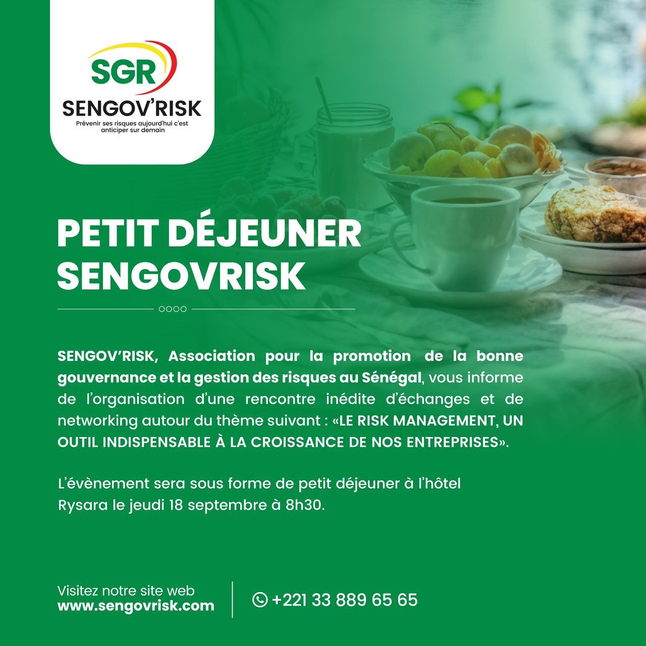 Petit-déjeuner SENGOV'RISK